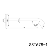 Elle 316 Wall Spout - Gun Metal